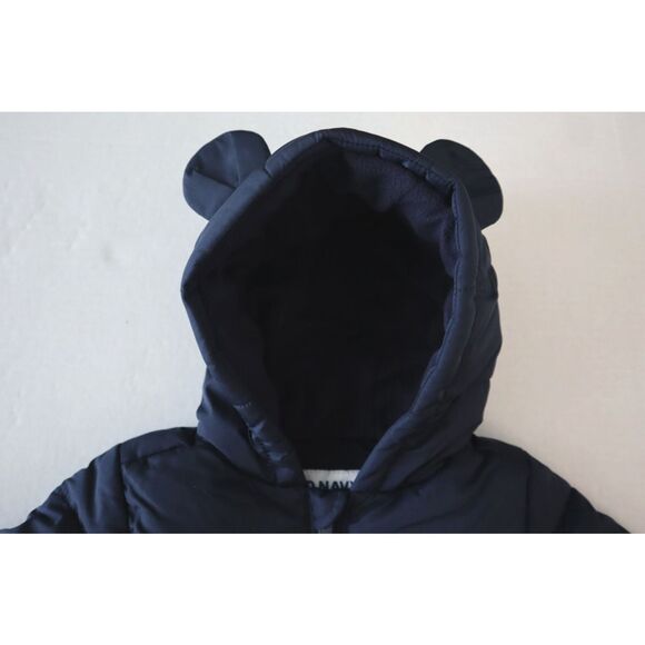 Old Navy 752343 Toddler Boys Sz 12-18M Navy WR Frost Free Critter Puffer Jacket - Picture 5 of 6